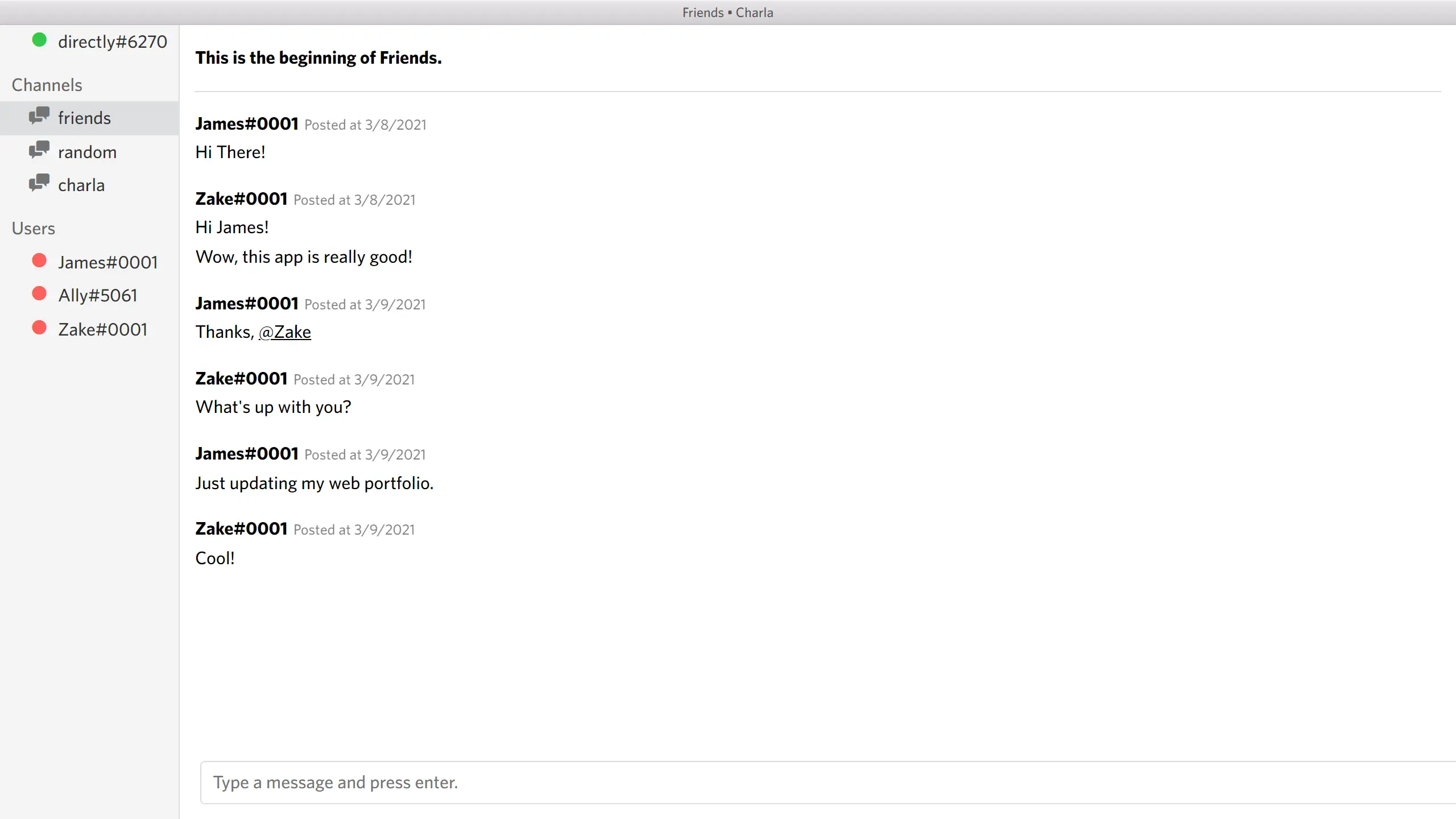 Charla Screenshot