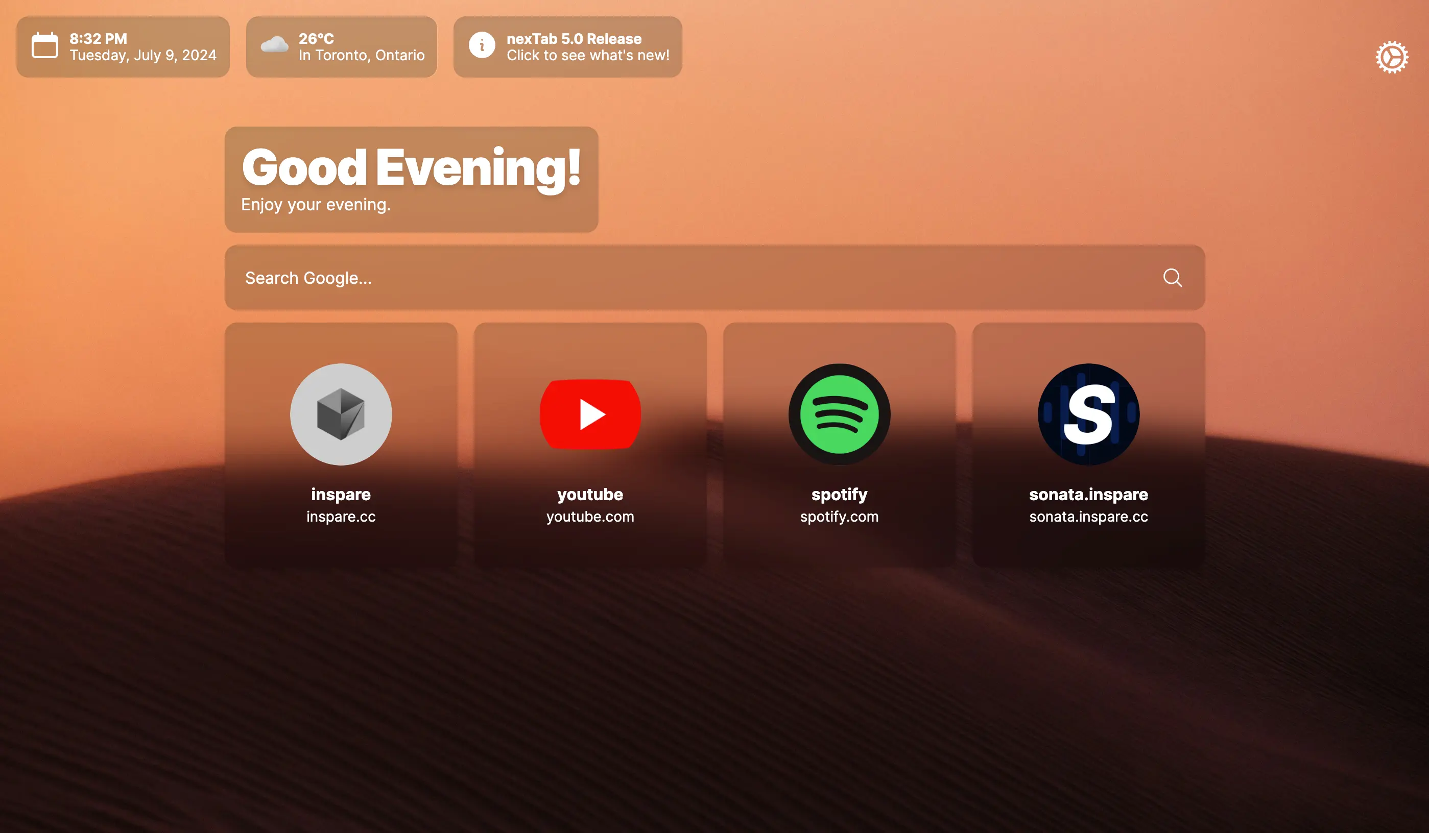 nexTab Screenshot